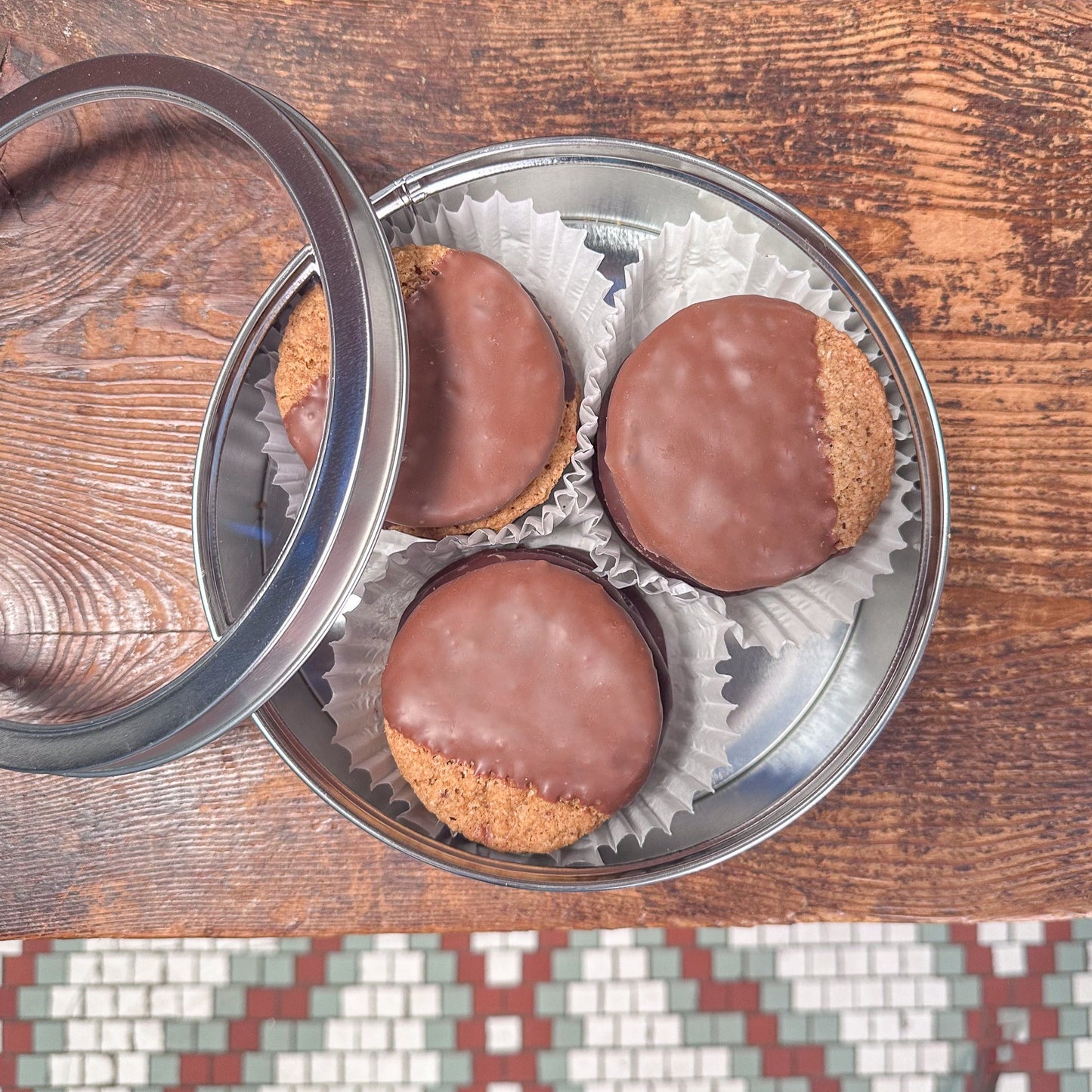 Chocolate-Dipped Cookie Tin - One Dozen