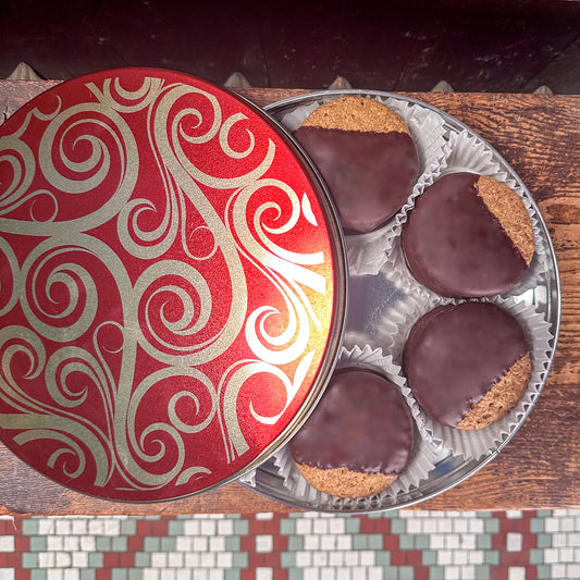 Chocolate-Dipped Cookie Tin - Two Dozen
